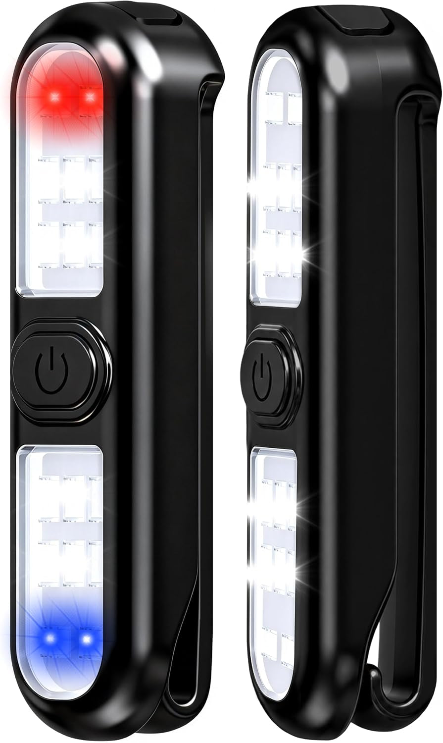 Rechargeable Clip on Running Lights for Runners: LED Safety Flashlight