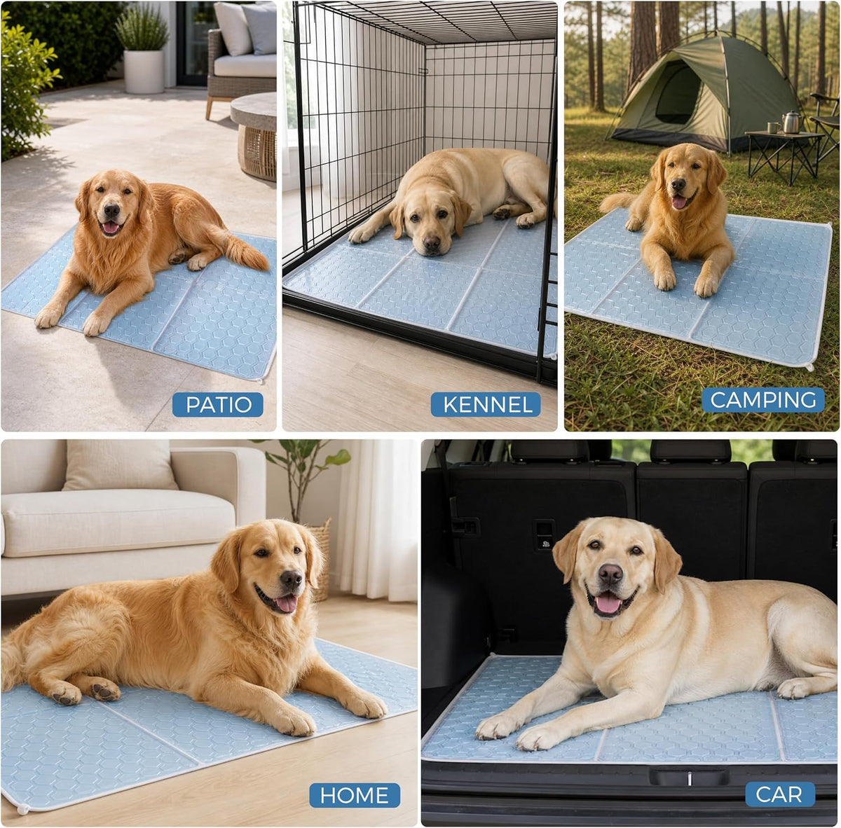 Cooling Mat for Dogs, Gel Dog Instant Cooling Mat Pet Pad for Cats