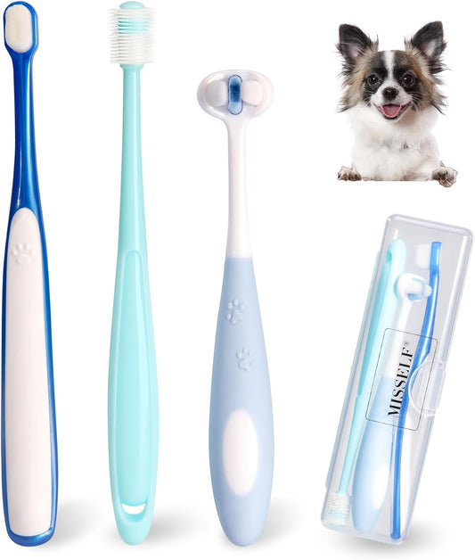 Ultra Soft Nano Dog Toothbrush Kit for Small Breed Pet 3 Styles