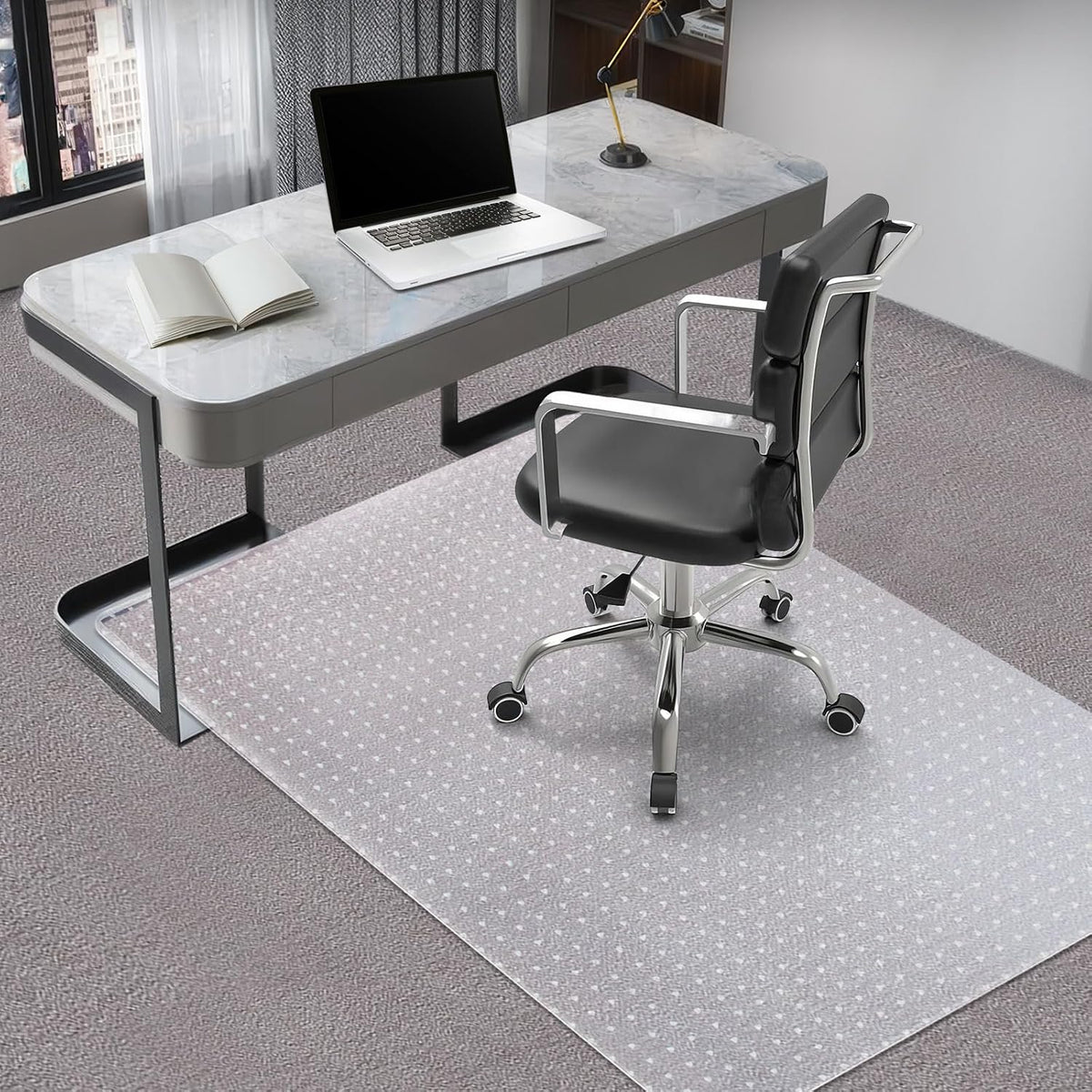 Vicwe Office Chair Mat for Carpeted Floors, 48"X36" Chair Mats with Studs
