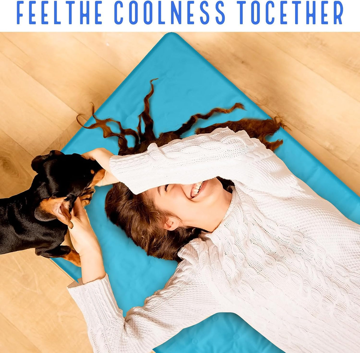 Drydiet Cooling Pad Mat for Bed,Gel,Plain,48 X 28 Inch,Light Blue