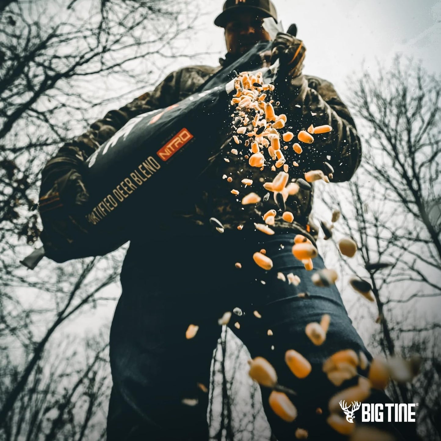 Big Tine Fortified Deer Blend, 10 Lbs, Cherry Rush Flavor, Whole Grain Feed, Nitro Mineral Formula, Nutritious, Packed with Vitamins and Minerals, Supports Antler Growth, Gravity or Ground Feeding