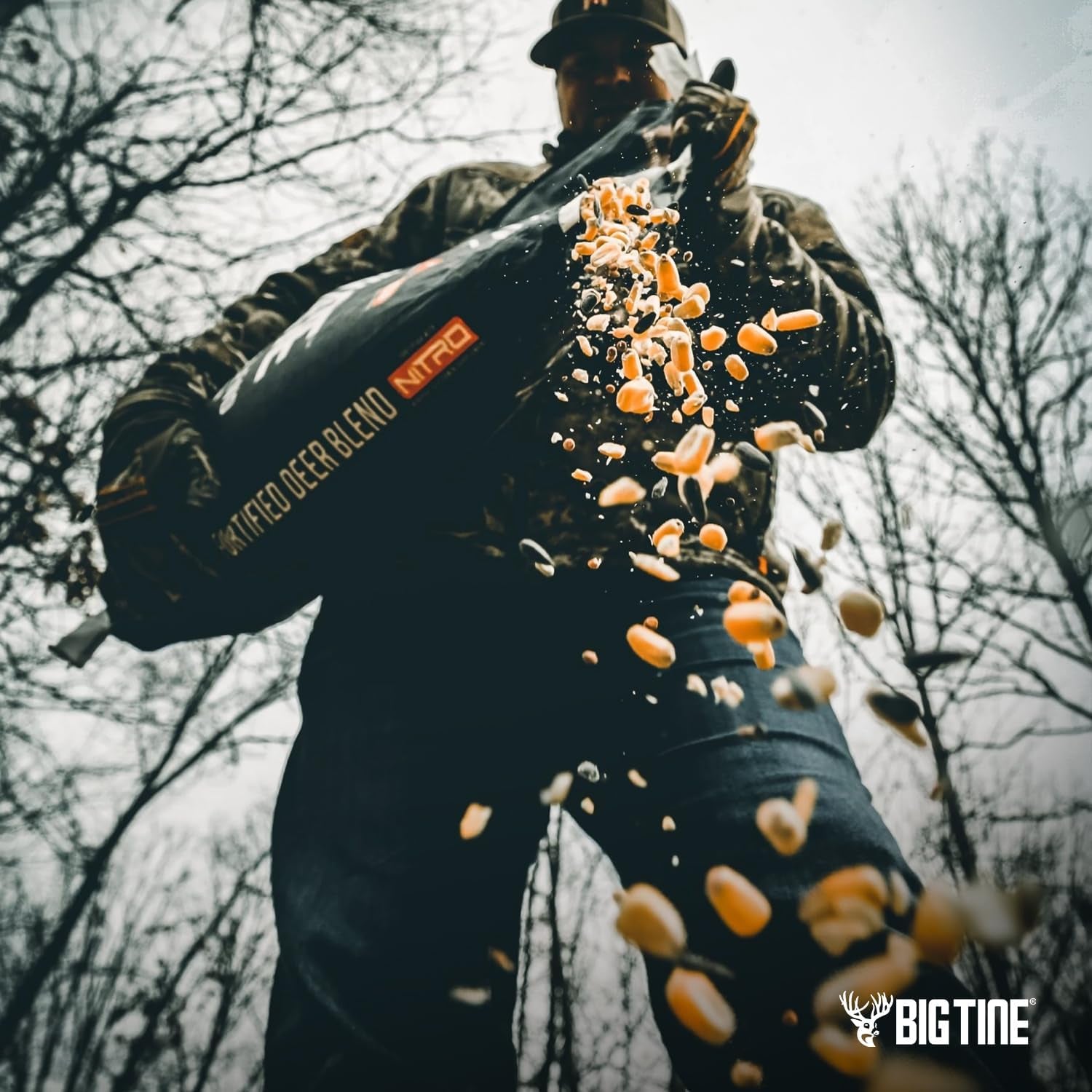 Big Tine Fortified Deer Blend, 10 Lbs, Cherry Rush Flavor, Whole Grain Feed, Nitro Mineral Formula, Nutritious, Packed with Vitamins and Minerals, Supports Antler Growth, Gravity or Ground Feeding