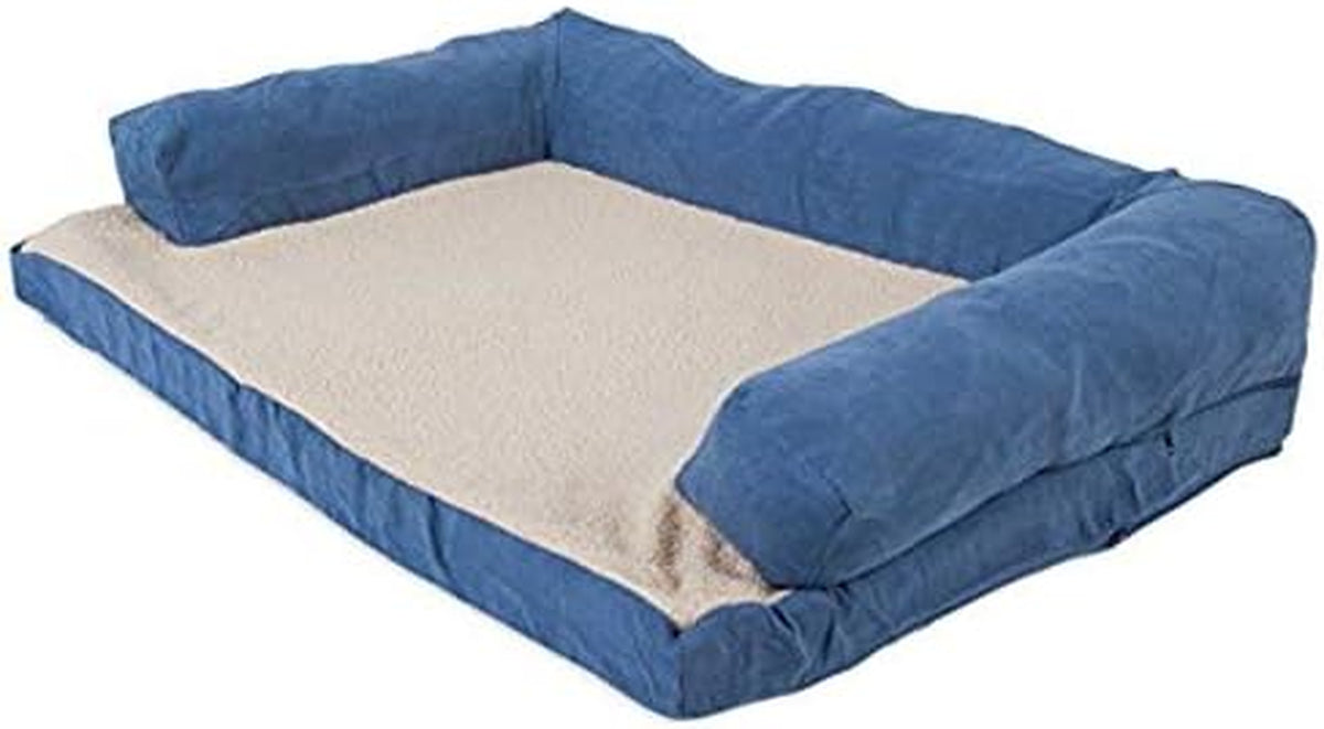Aspen Pet Bolster Orthopedic Pet Bed, One Size, 40 X 30 Inches, Made in USA
