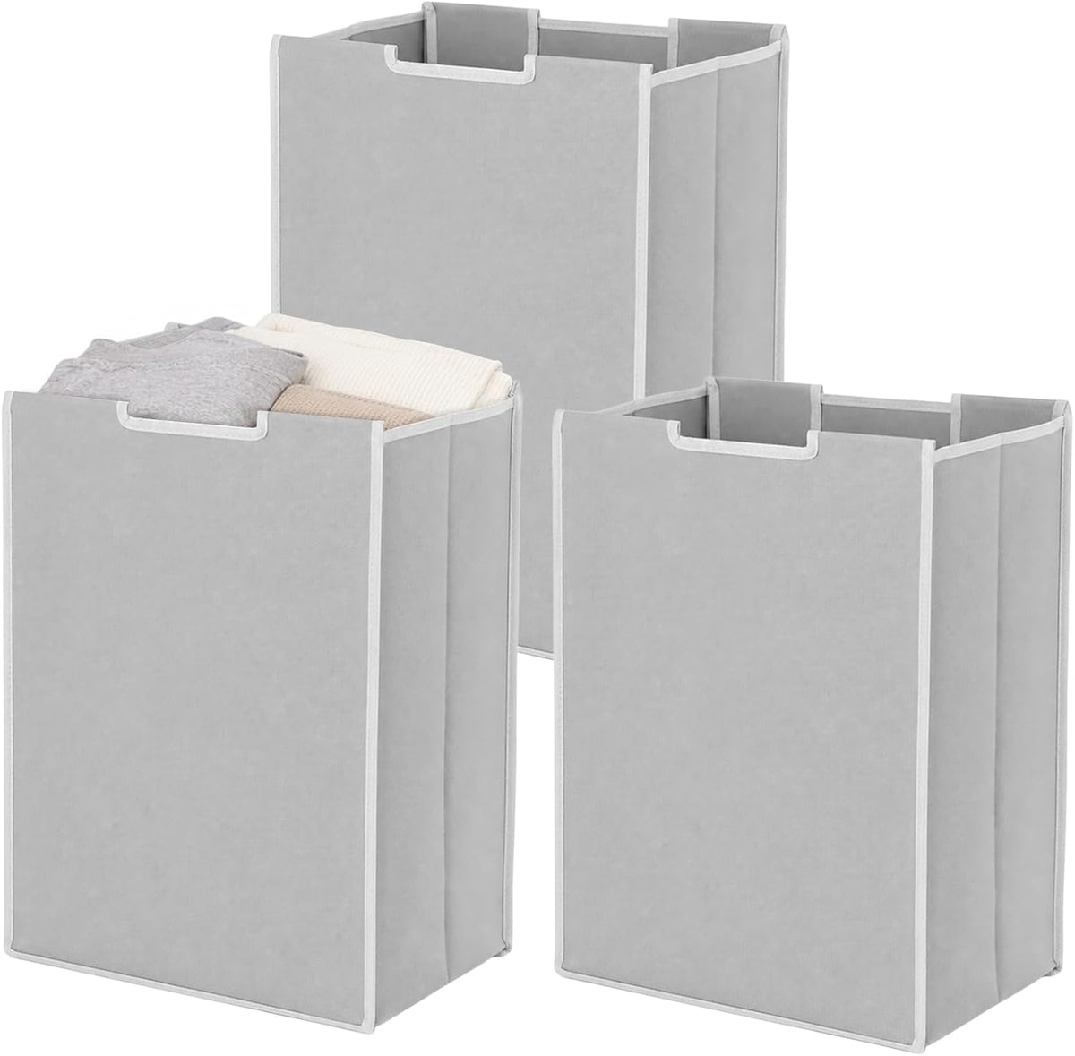 3 Pcs Laundry Sorter Replacement Bags, Heavy Duty Waterproof Oxford Cloth Hamper Liner, 14.8 X 8.7 X 21.7 in Large Hamper Bag Set for Laundry Room, Hotel, Camping