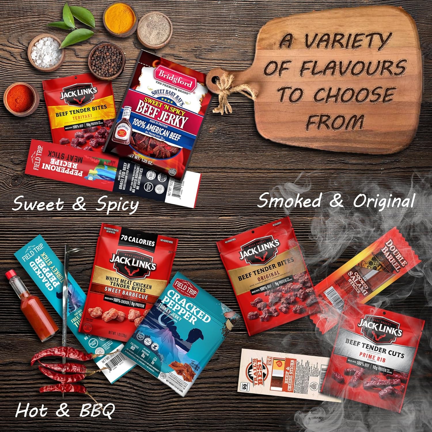 Beef Jerky Gift Baskets for Men - Meat and Cheese Gift Baskets, Birthday Gifts for Men Who Have Everything with Beef Jerky Variety Pack - Gifts for Dads & Fathers Day