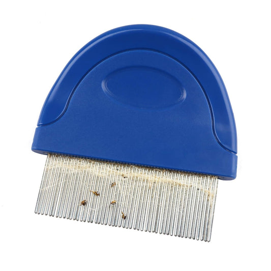 Prime Pets Flea Comb for Dogs and Cats, Stainless Steel Pet Grooming Comb for Flea Checks, Dander, Loose Hair and Tear Stain Debris