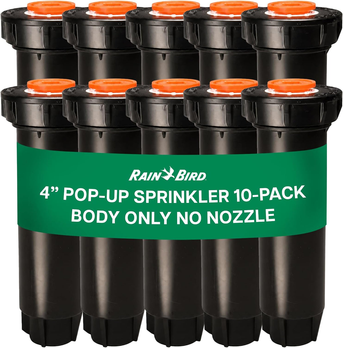 Rain Bird 1804LN 4 in Pop-Up Irrigation Sprinkler Body, No Nozzle 10 Pack