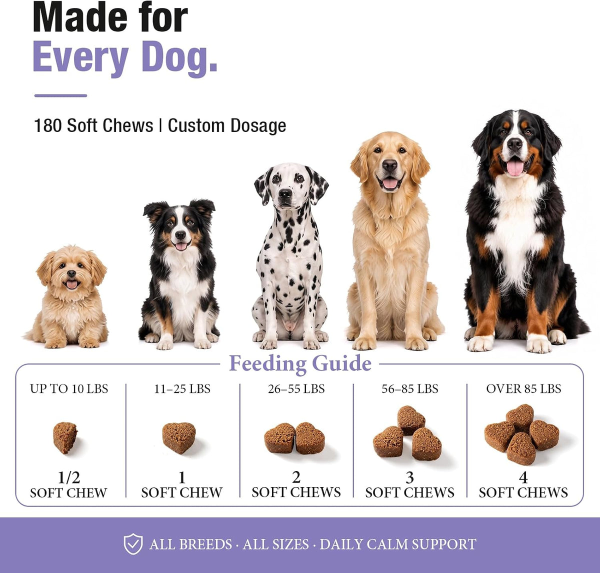 Calming Chews for Dogs - 180Ct Dog Calming Chews Anxiety and Stress Relief