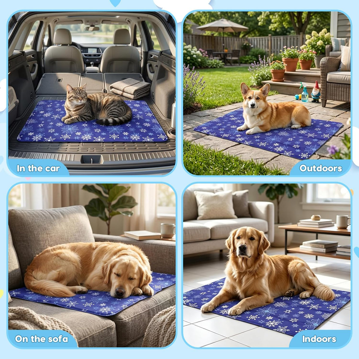 Dog Cooling Mat, Water Fillable, Upgraded Scratch Resistance