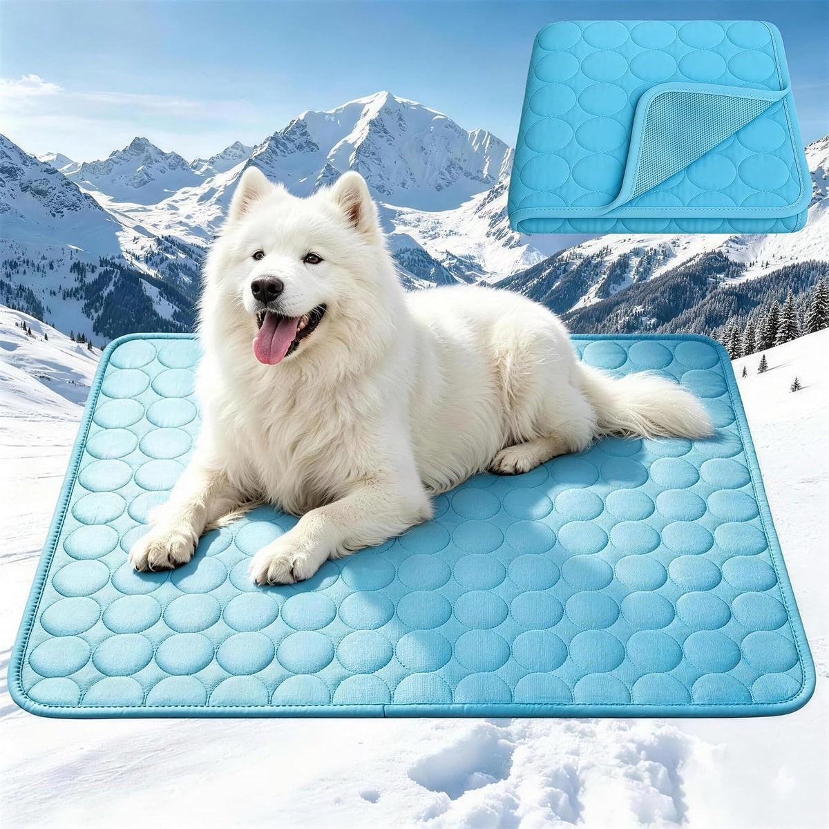 Cooling Mat for Dogs Large,Dog Cooling Mat Indoor,12"X16",Crate Pad for Pet