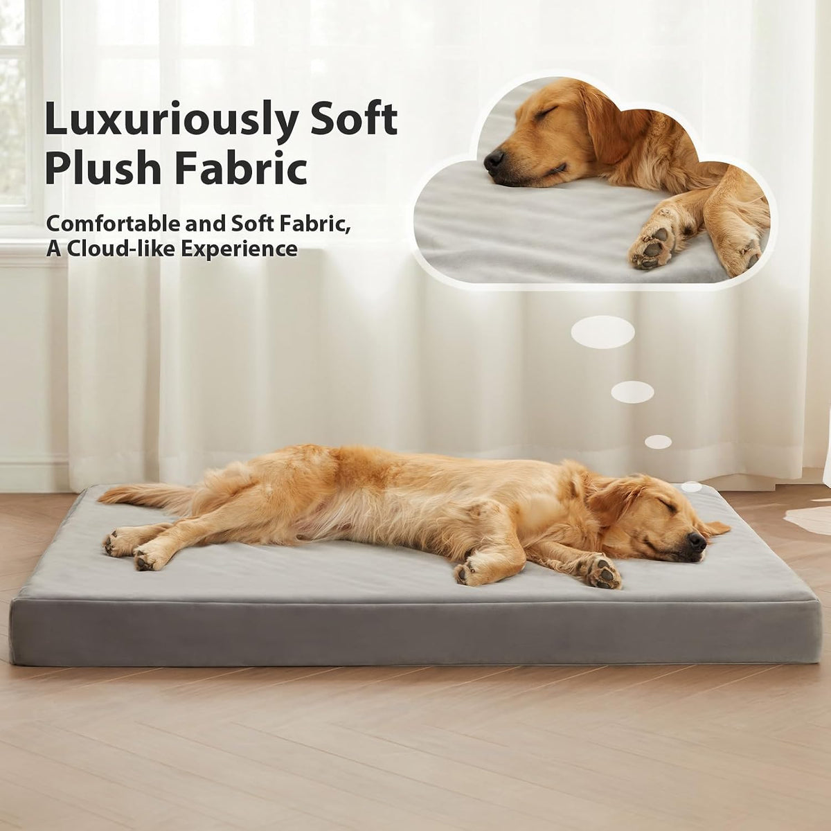 RRPETHOME Indestructible Dog Beds for Aggressive Chewer, Chew Proof Dog Bed