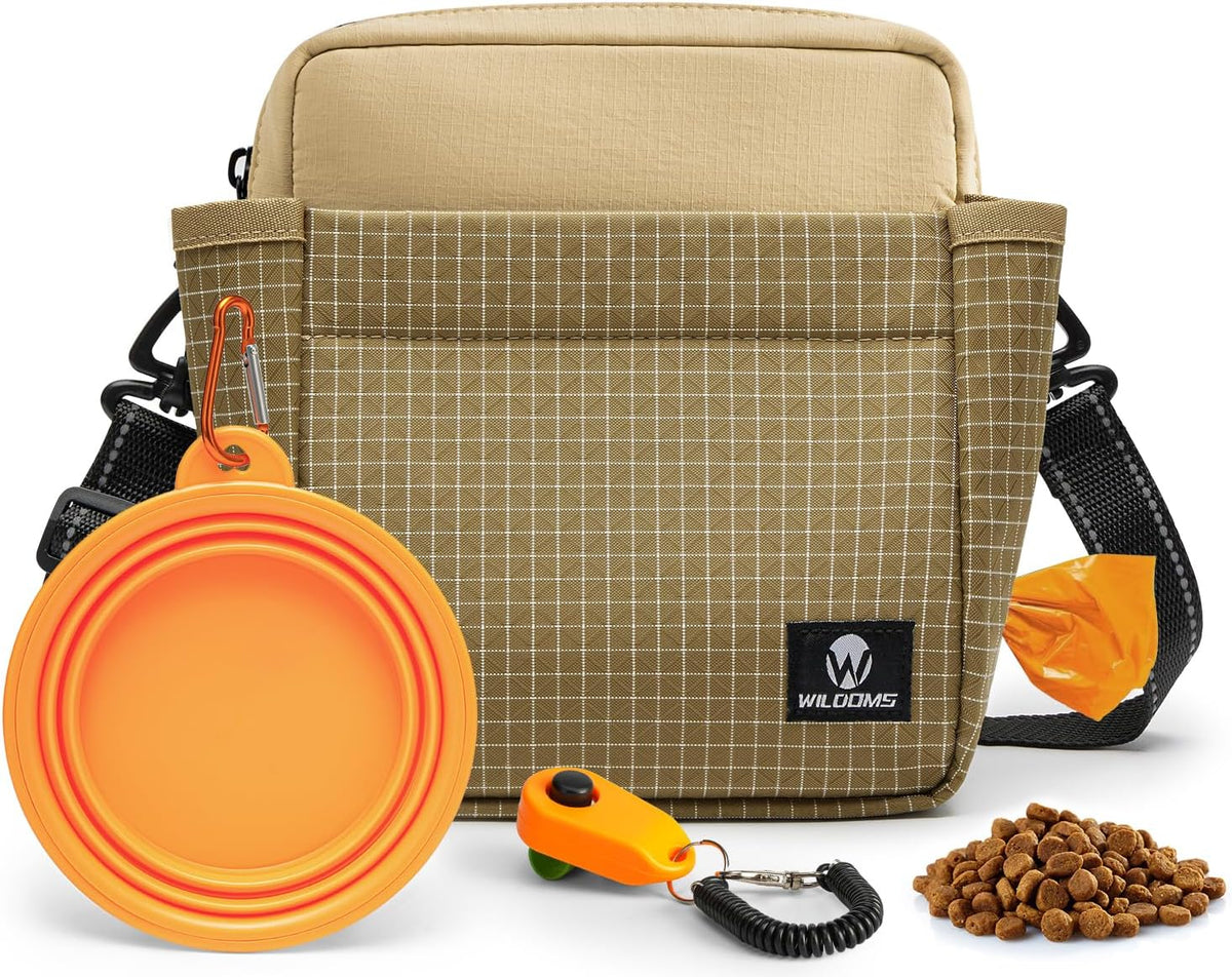 Dog Treat Pouch for Training, Magnetic Dog Walking Bag and Fanny Pack
