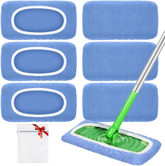 Reusable Mop Pads for Swiffer Sweeper Mop, Microfiber Dry Sweeping Cloths