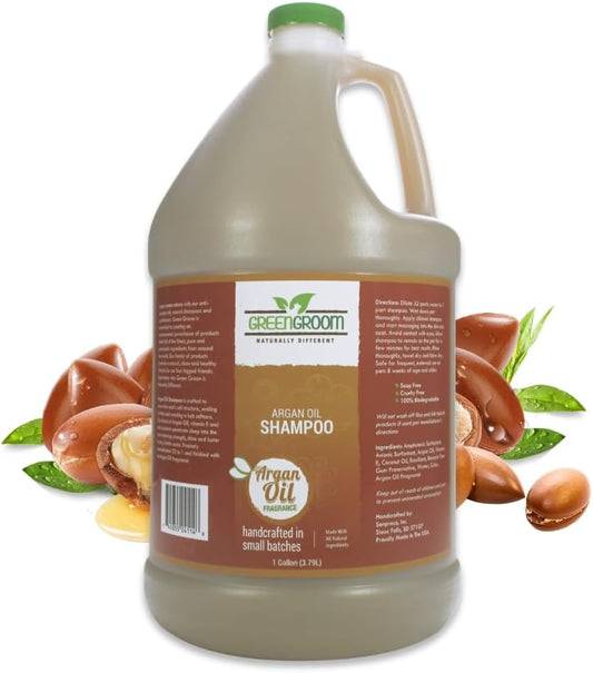 Green Groom Argan Oil Dog Shampoo for Dry Itchy Skin Relief, 1 Gallon 32:1