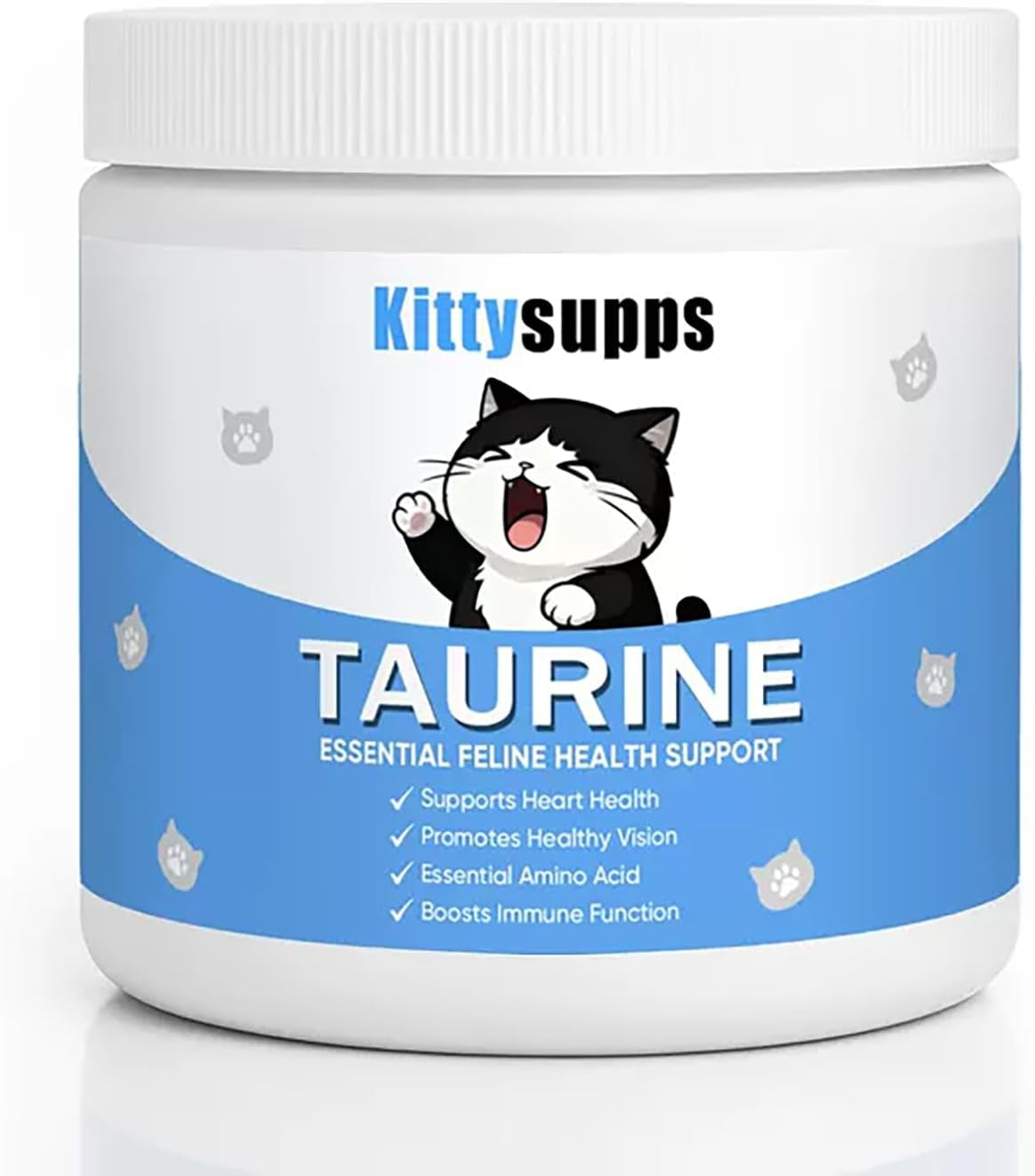Kittysupps Taurine Powder for Cats, Kitty Supps Taurine Supplement, Grade Amino Acid Supplement for Heart, Vision & Daily Wellness, 200 Grams (1Pcs)