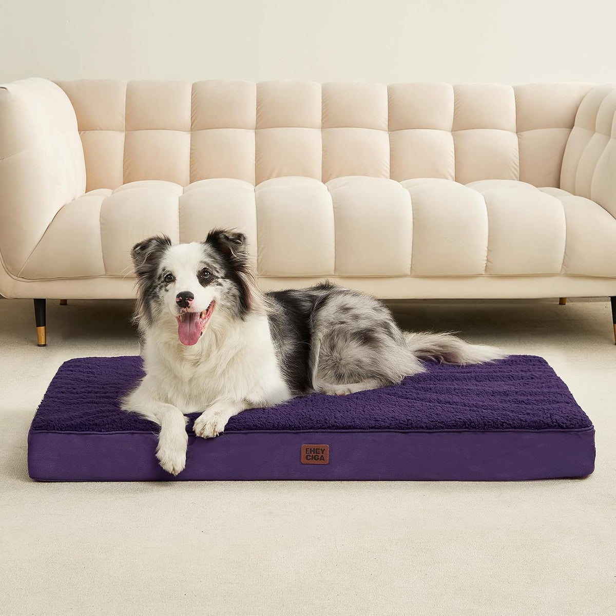 EHEYCIGA Orthopedic Dog Bed Large with Removable Washable Cover, 35X23