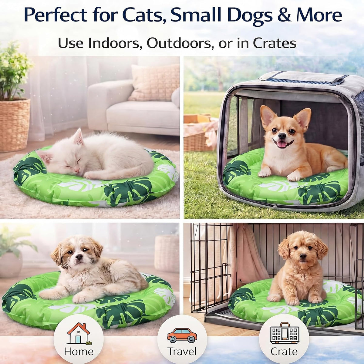Drydiet Pet Cooling Mat for Cats & Small Dogs, Gel Pad, Washable, 20.1 In