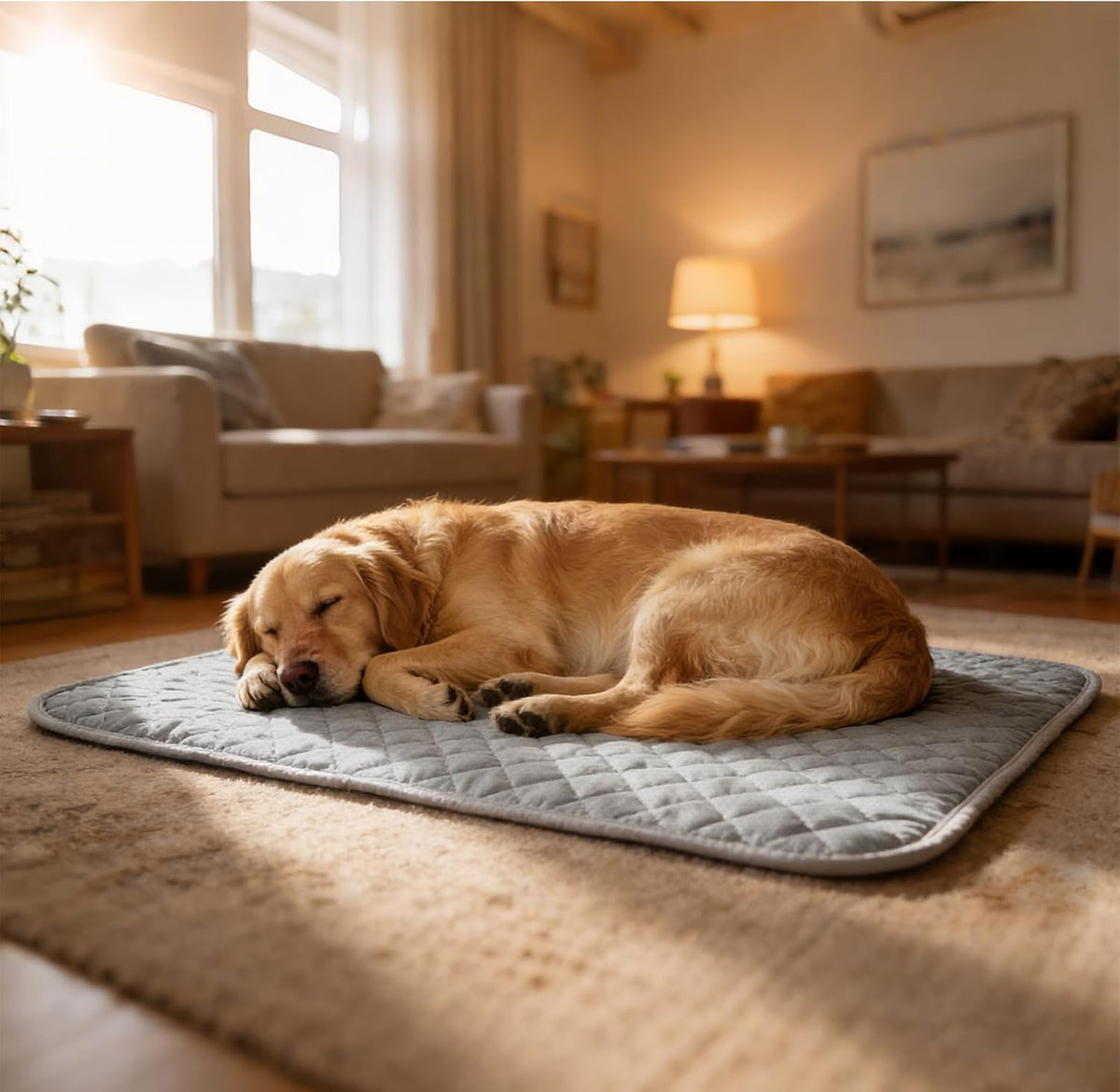 Cooling Mat for Dogs: Premium Waterproof Dog Cooling Blanket, 5-Layer Materials Dog Cooling Mat, Washable Pet Cooling Mat for Summer, Silver Grey Mats Small Dogs