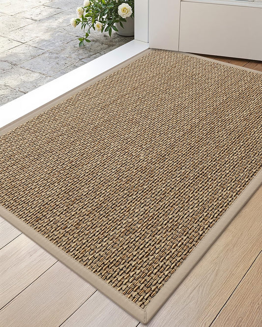 DEXI Ultra Thin Indoor Door Mat 24X36, Entrance Doormats, Beige