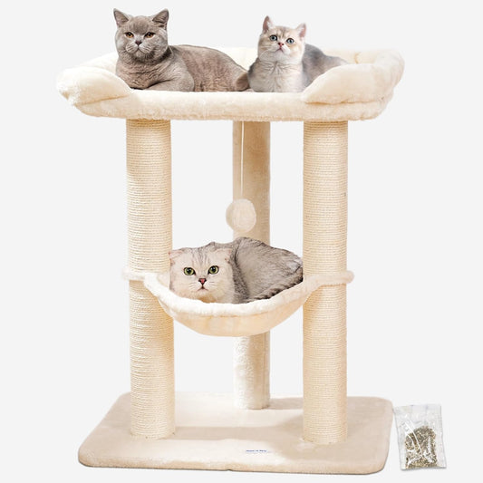 Cat Tree, Cat Scratching Posts with Large Bed for Big Cats