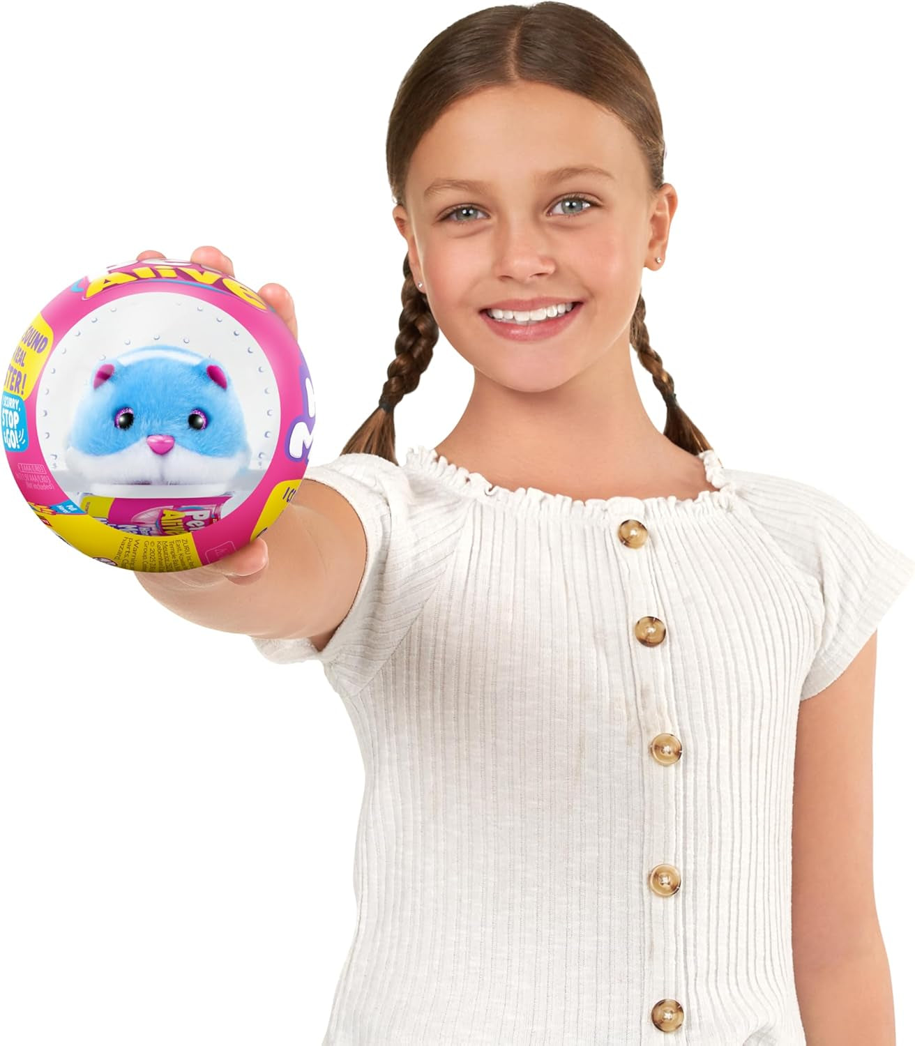 Pets Alive Hamstermania (Blue) by ZURU Hamster, Electronic Pet, 20+ Sounds Interactive, Hamster Ball Toy for Girls and Children