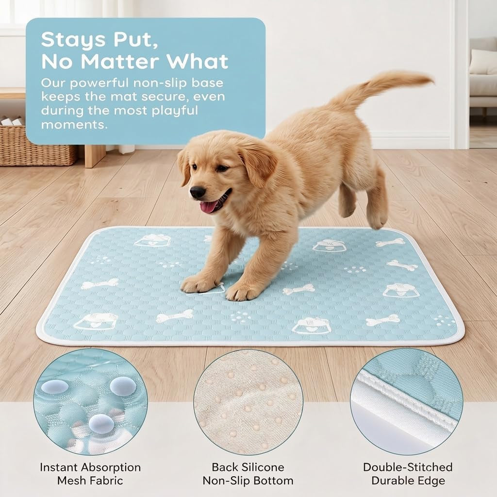 Cooling Mat for Dogs, No Gel, Ice Silk, Washable, Non-Slip, XL