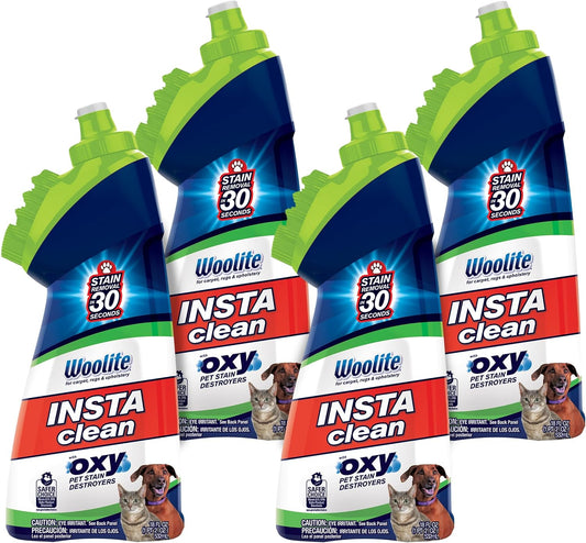 Bissell Instaclean Oxy Pet Spot and Stain Remover with Brush Head, 4 Pack, 17409