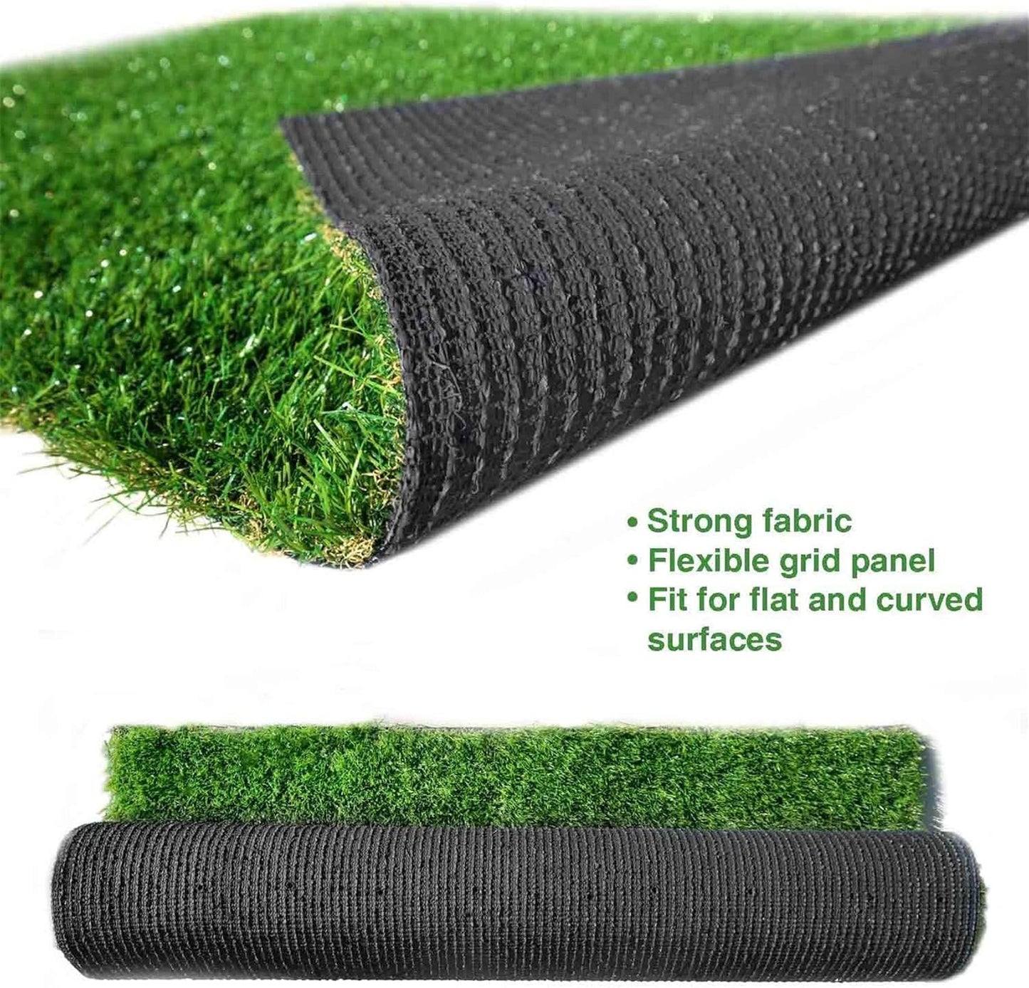 LITA Realistic Deluxe Artificial Grass Synthetic Thick Lawn Turf Carpet (7 FT X 15 FT (105 Square FT))