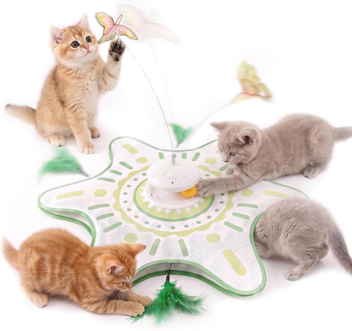 MOHAYA Interactive Cat Toys for Indoor Cats, 4-In-1 Automatic Cat Toy