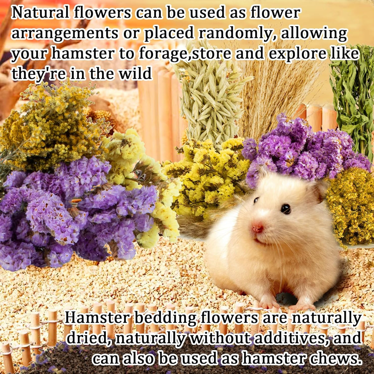 Sukh 42Pcs Hamster Sprays Natural - Sprays & Forage for Small Animals