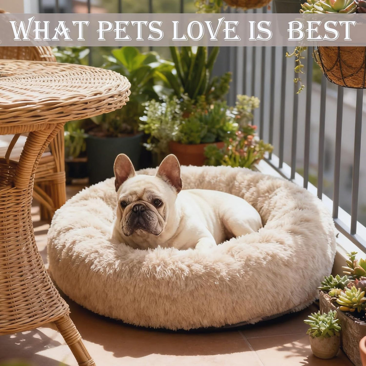 Washable Calming Dog & Cat Bed for Ultra Large Small Medium Size Pet