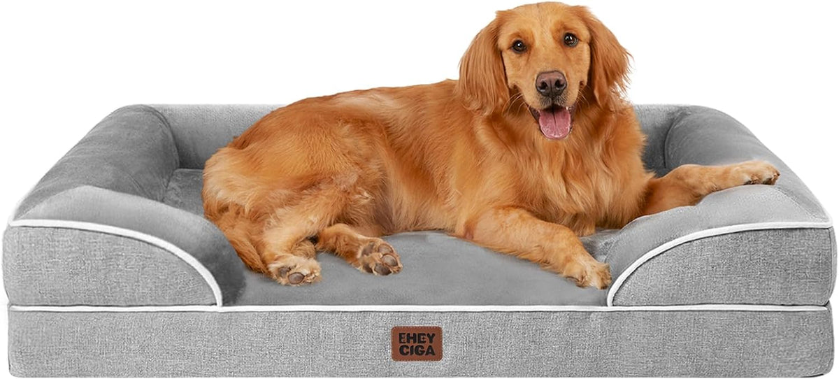 EHEYCIGA Orthopedic Extra Large Dog Bed, Waterproof Washable XL Pet Bed 44"