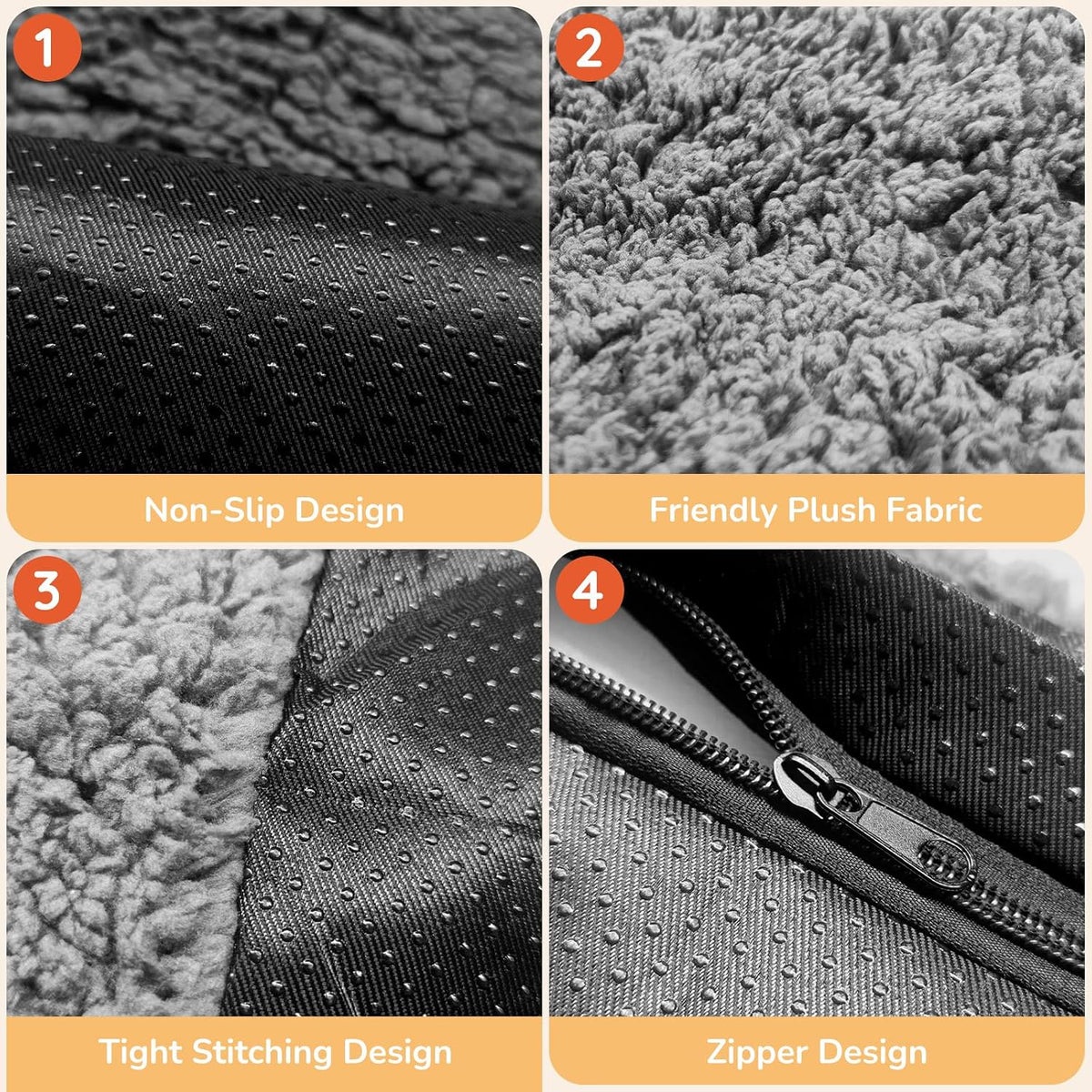Mufico Self Warming Cat Bed Mats, Black, 19.6"X 15.7"