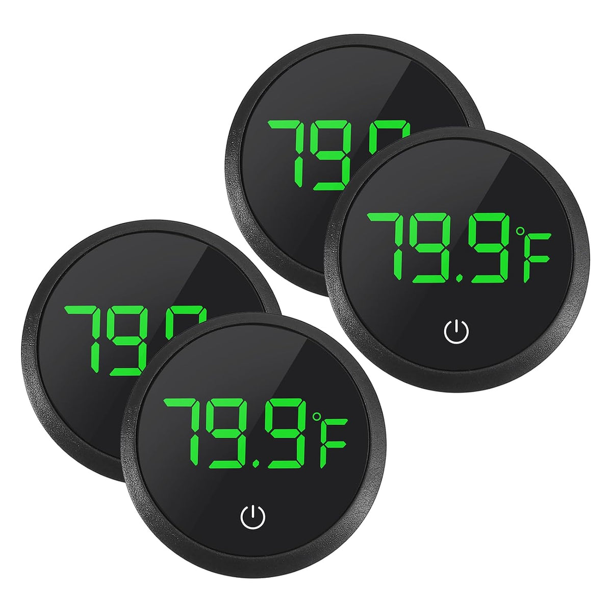 4PCS LED Aquarium Thermometer Fish Tank Thermometer Reptile Terrarium Water Temperature Test Digital Thermometer for Fish, Axolotl, Turtle and Aquatic