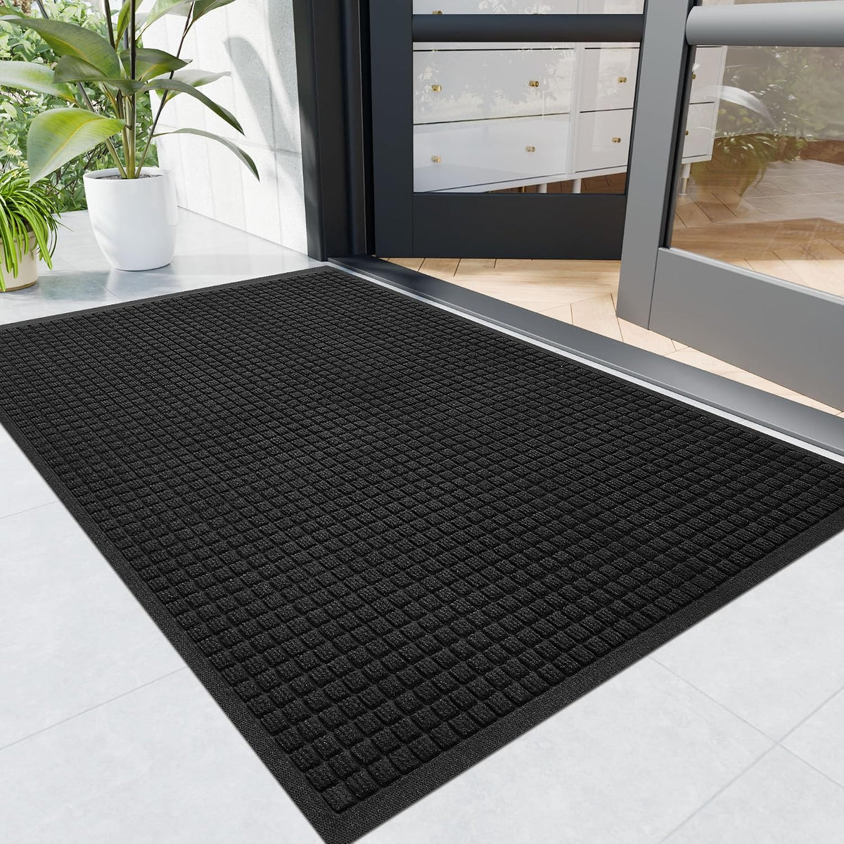Durable Indoor Outdoor Doormat, 3' X 4' Heavy Duty Front Door Mat
