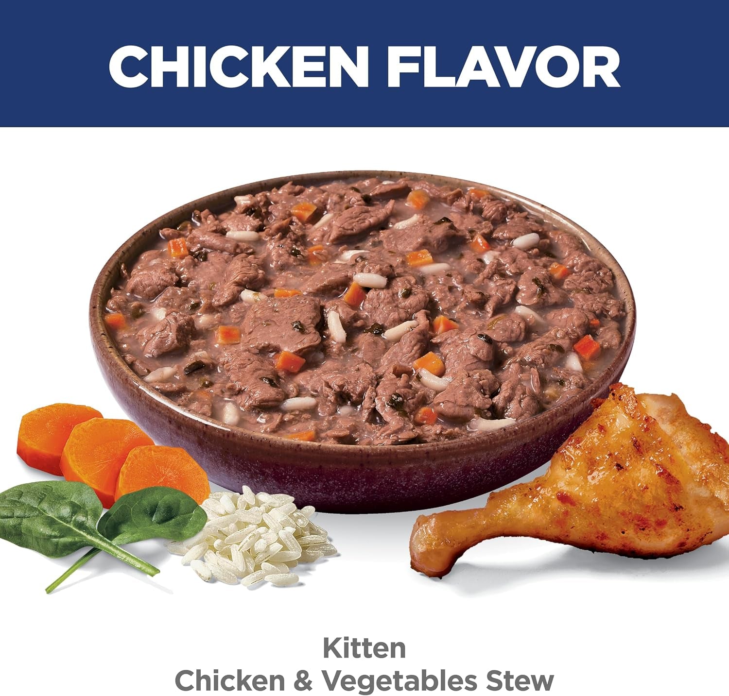 Hill'S Science Diet Kitten Wet Cat Food, Chicken & Vegetables Stew, 2.8 Oz. Pouches, 24-Pack