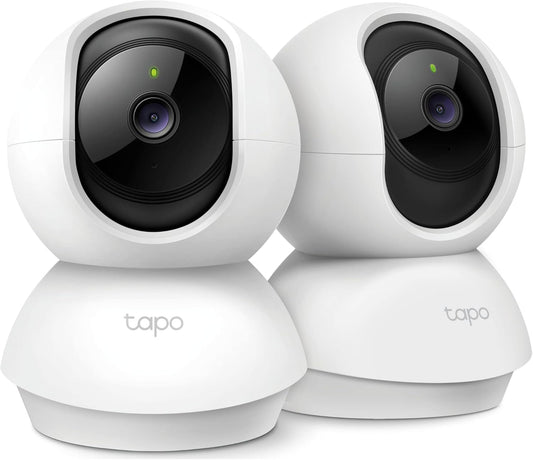 Tapo 2K Pan/Tilt Security Camera for Baby Monitor, Dog Camera W/Motion Detection, 2-Way Audio Siren, Night Vision, Cloud&Sd Card Storage, Works W/Alexa & Google Assistant, 2-Pack (Tapo C210P2)