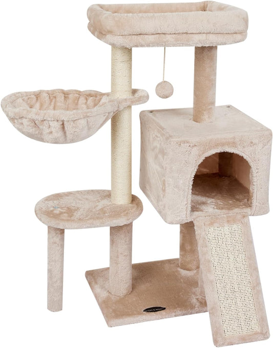 Cute Cat Tree Kitten Cat Tower Condo Furniture Scratching Posts Hammock