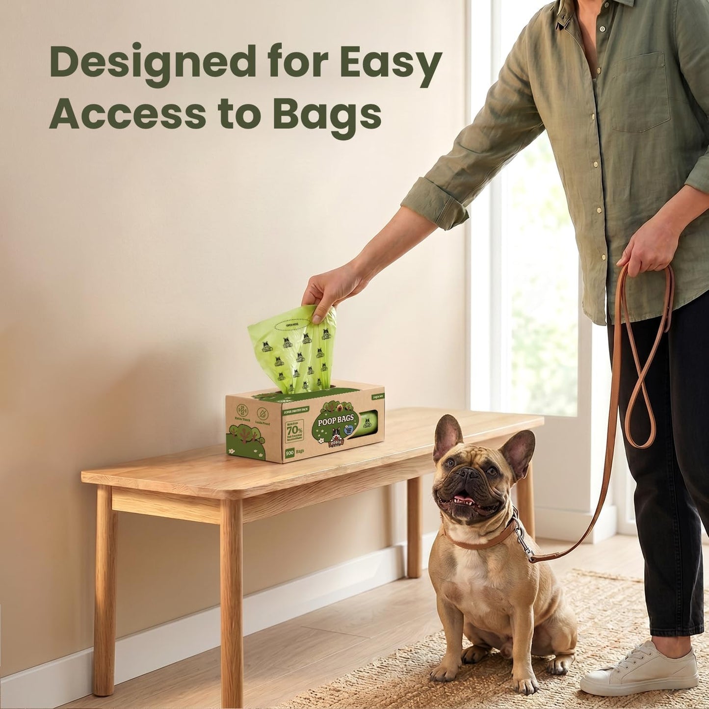 Pogi'S Poop Bags – Large, Leak-Proof Dog Waste Bags for Yard or Home Use, Fresh Scent (Single Roll, 500-Count)