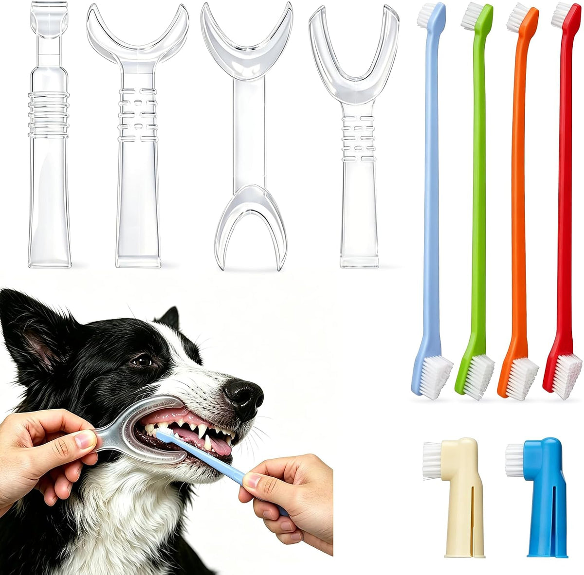 10Pcs Dog Mouth Opener for Tooth Brushing Kit,Pet Teeth Cleaning Tools
