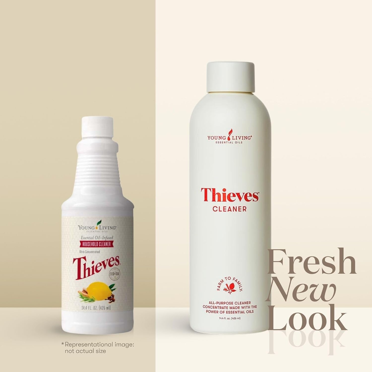 Thieves Household Cleaner | 14.4 Oz | Plant-Based Multi-Surface Solution Infused with Essential Oils | Dilute for Floors, Carpets, Glass, Counters, Appliances, and General Home Cleaning