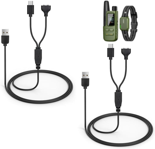 2-Pack Dog Shock Collar Charger Cord Replacement for Jugbow Training Collar