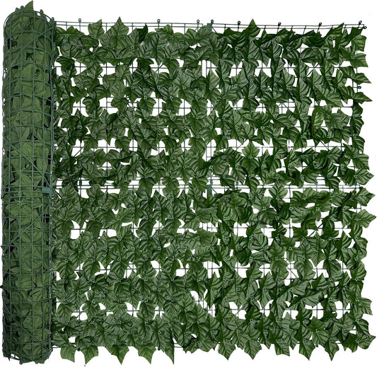 48"X128" (43 Sqft), Artificial Ivy Vine Privacy Fence Screen Roll