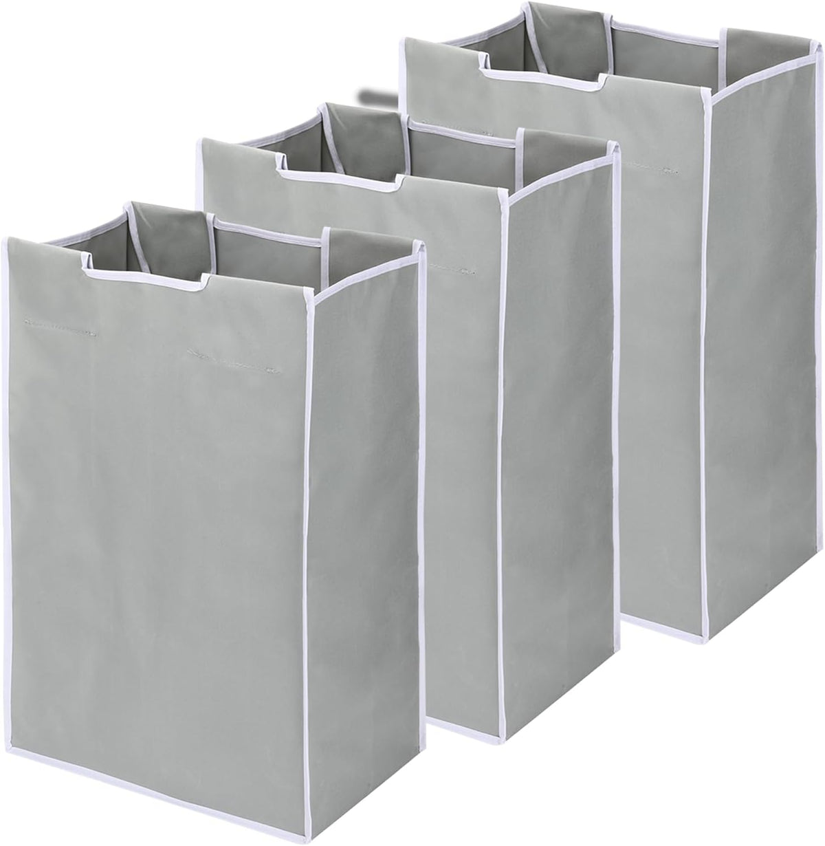 3 Bag Laundry Sorter Replacement Bags, Jhua 3 Pack Large Hamper Cart Removable Replacement Bags, 600D Laundry Hamper Liner Laundry Storage Organizer, 14.9X9.0X21.7In, No Hangers