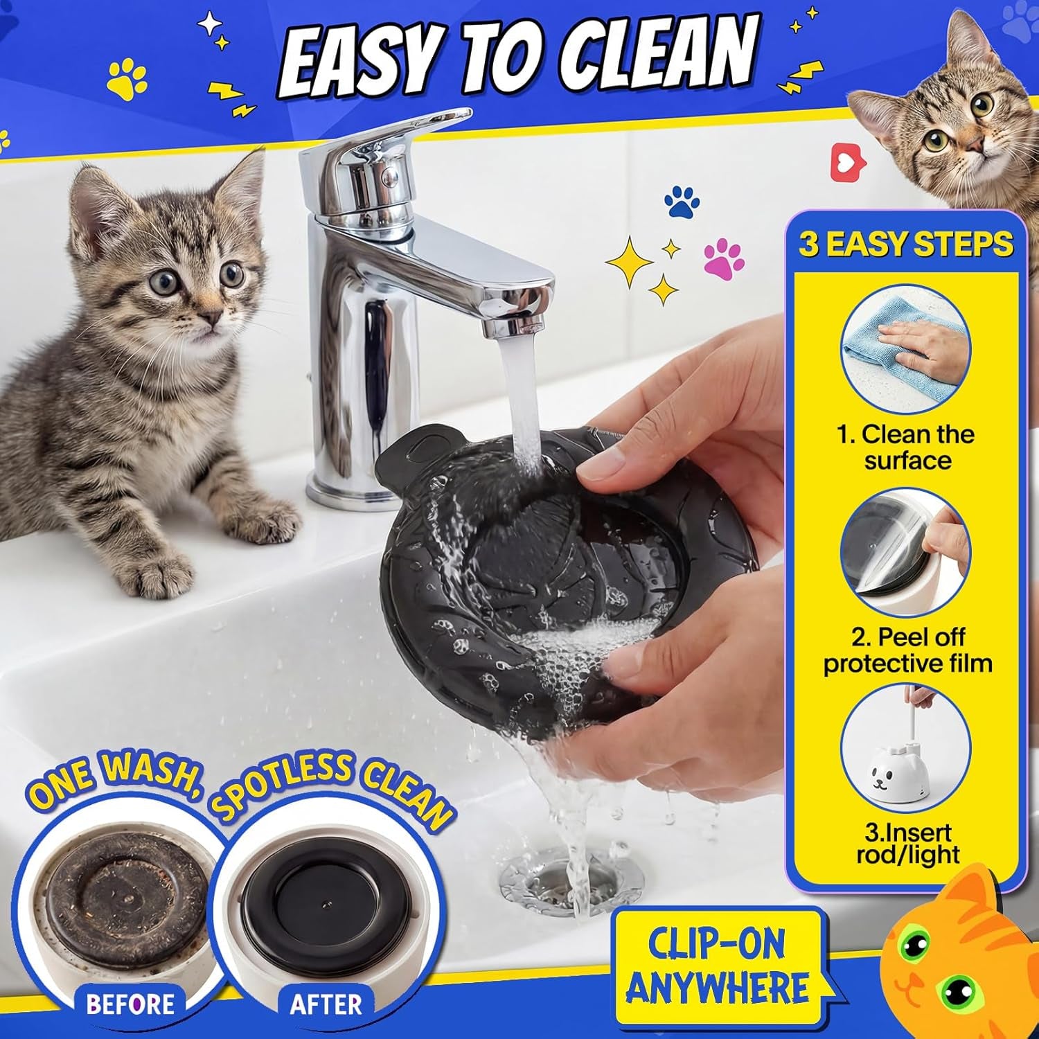 CATPICK Interactive Cat Toys for Indoor Cats - Automatic Flying Bird Feather Toy, Rechargeable Electric Cat Wand with Sticky Suction Base, Smart Motion Activated Self-Play Enrichment Toy for Bored Cat