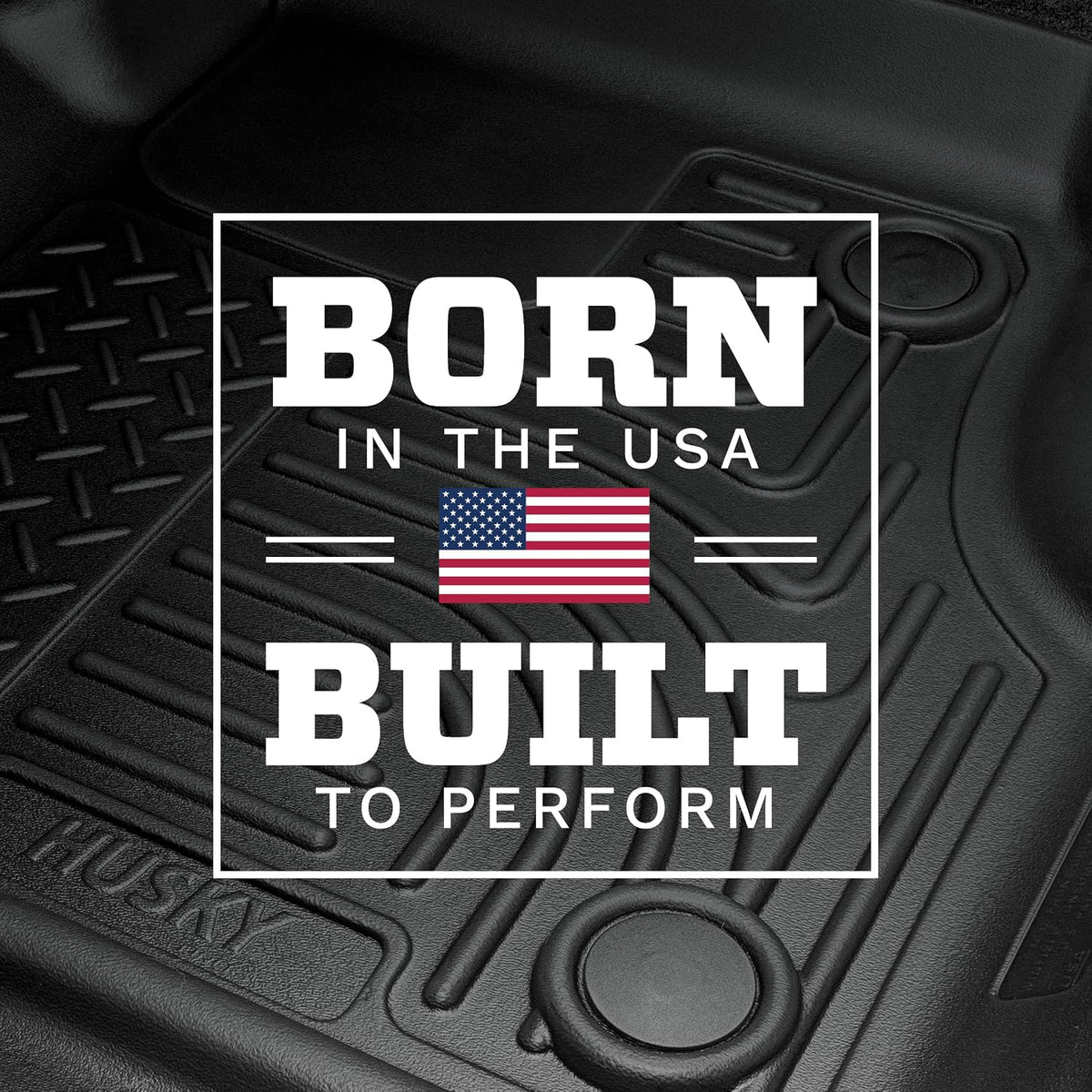 Husky Liners Weatherbeater Floor Mats | Fits 2017-2026 Ford F-250/F-350/F-450 Crew CAB with Factory Carpet & with Factory Underseat Storage ONLY | Front & 2Nd Row, 3-Pc Black - 94061