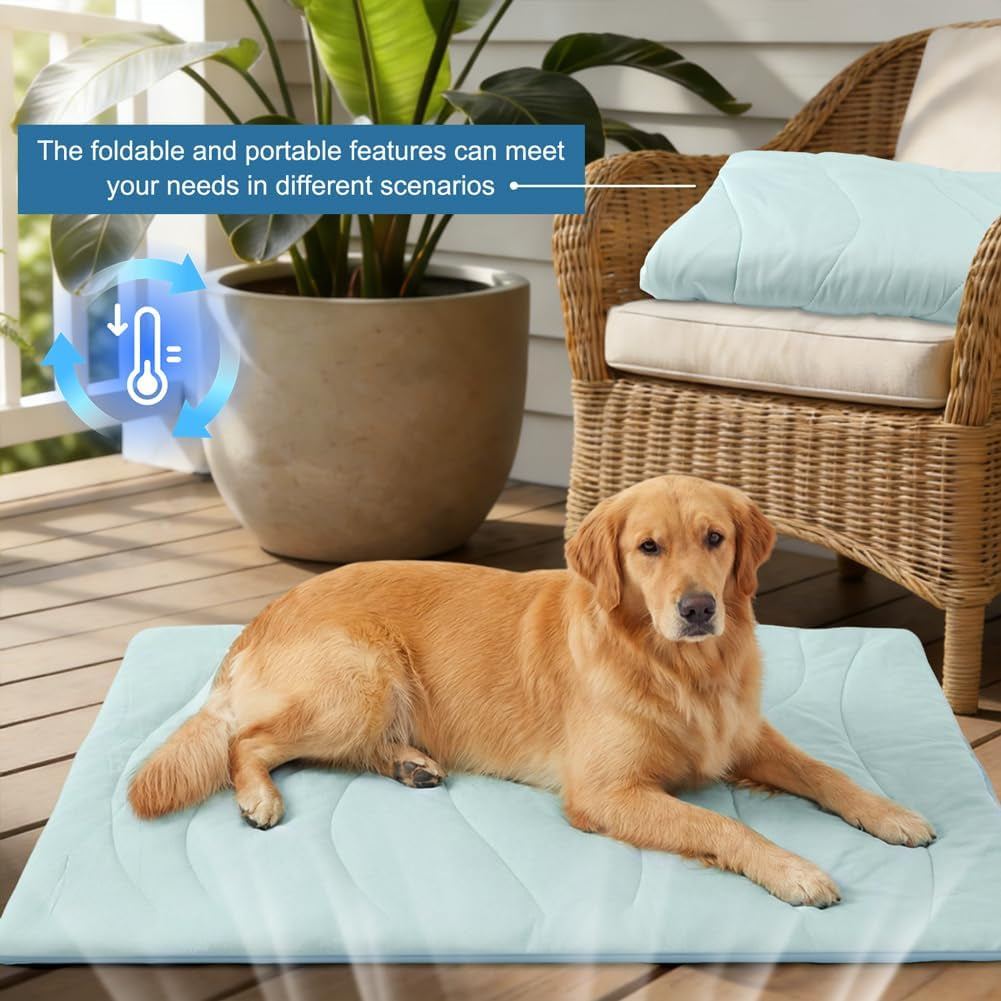 Cooling Mat for Dogs 48 X 28 In, Indoor Dog Cooling Pad, Waterproof