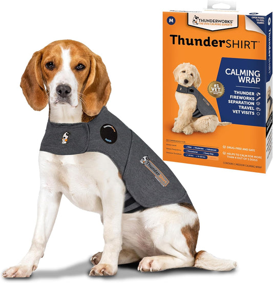 Thundershirt for Dogs Calming Anxiety Vest, Medium, Heather Gray