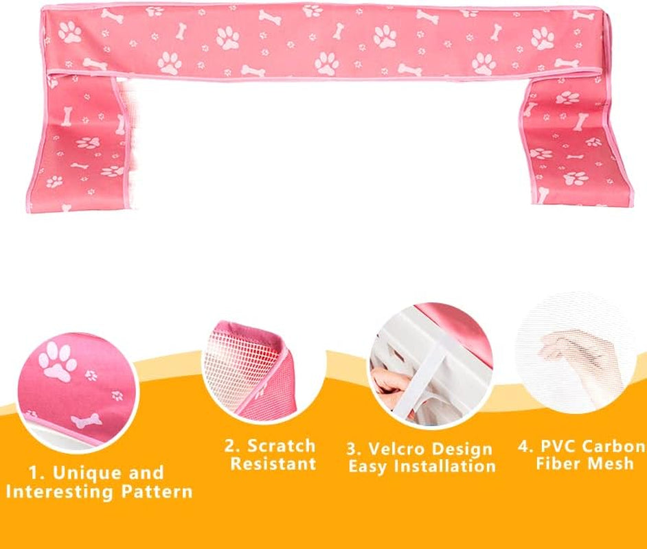 Dog Playpen Mesh Top Cover for 36" Inch Pet Playpen with 4 Panels,[ Note: Playpen Not Included] Dog Crate Cover Pet Tent Puppy Play Pen Cover, Ideal for Indoor/Outdoor Use. (Pink)